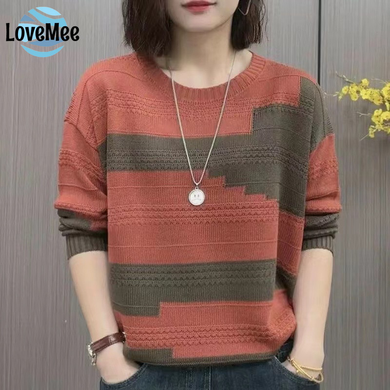 Women's Sweater New CasualLightweight Cutout Knit Cardigan Fashionable and Simple Round Neck Knitted