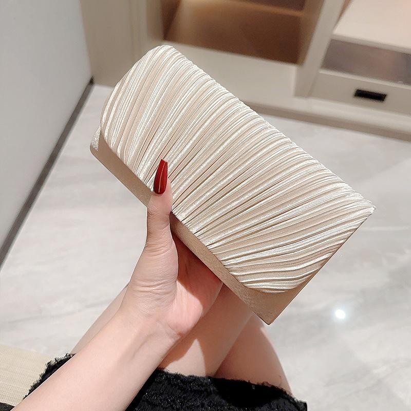 Mini Envelope Handbag Ruched Detail Fashionable For Party Wedding