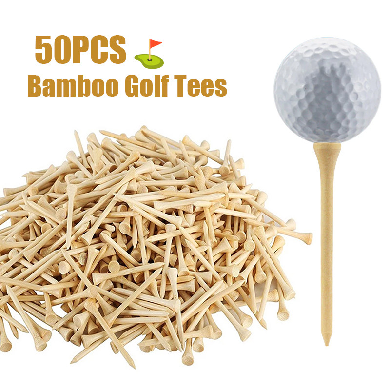 Description Picture 2 of item50PCS Bamboo Wooden Golf Tees Specialized Training Golf Balls Holder 42mm/ 54mm/ 70mm/ 83mm