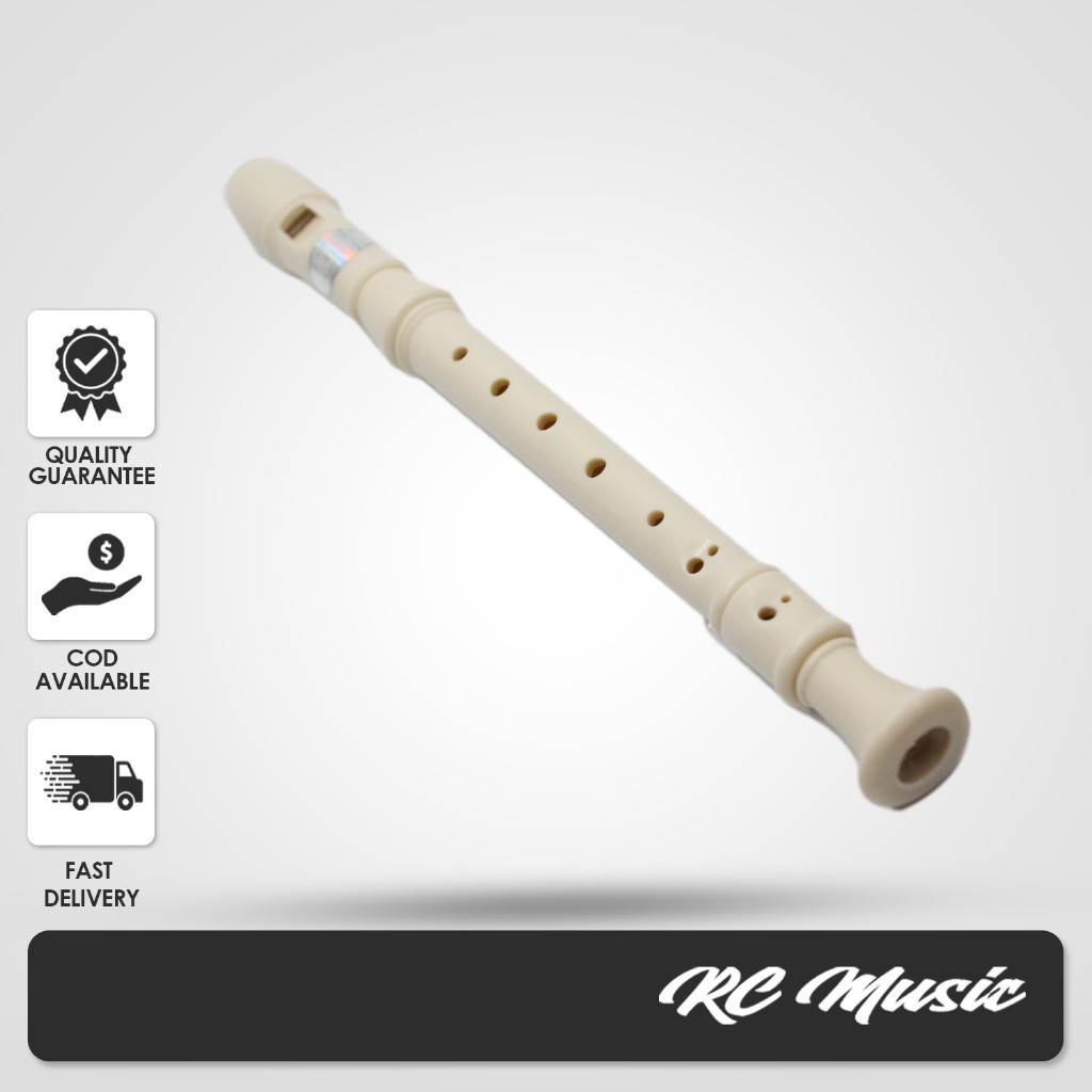 RC Music Global Fissler Flute Recorder (Ivory) Music Instrument for Kids