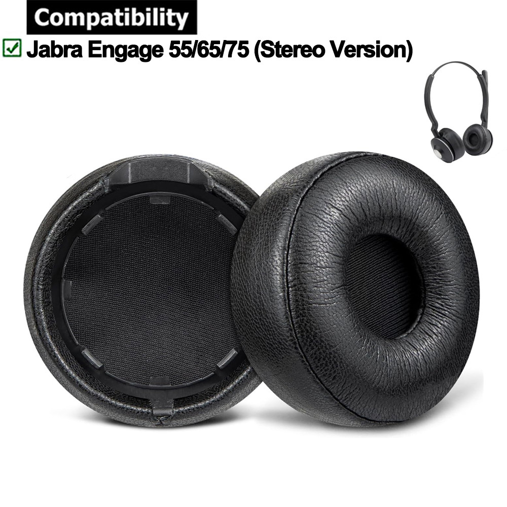 1 Cặp Miếng Lót Tai Cho Jabra Engage 55 65 75 Phiên Bản Stereo Tai Nghe Earpads Đệm Bọt Biển Tai Nghe Bịt Tai