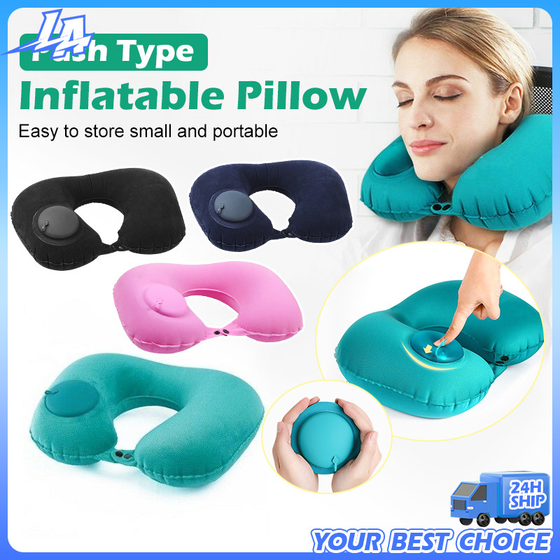 U Shaped Inflatable Neck pillow Multifunction Foldable Portable Camping Pillow Office Home Travel