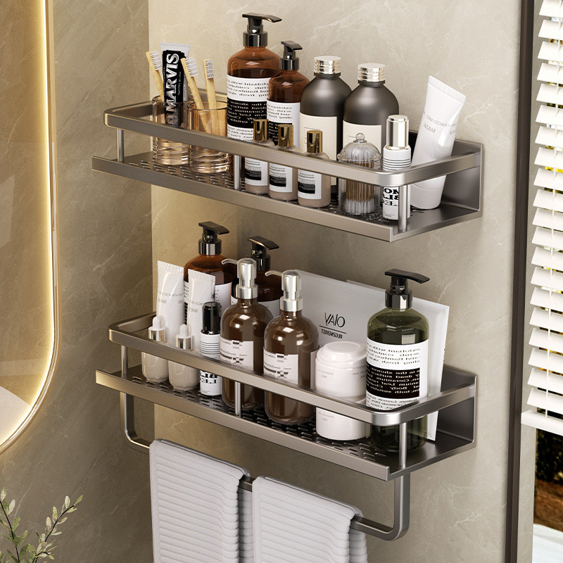 Toilet Shelf Perforation-Free Washstand Bathroom Wall-Mounted Toilet Balcony Toilet Wall Storage Shelf