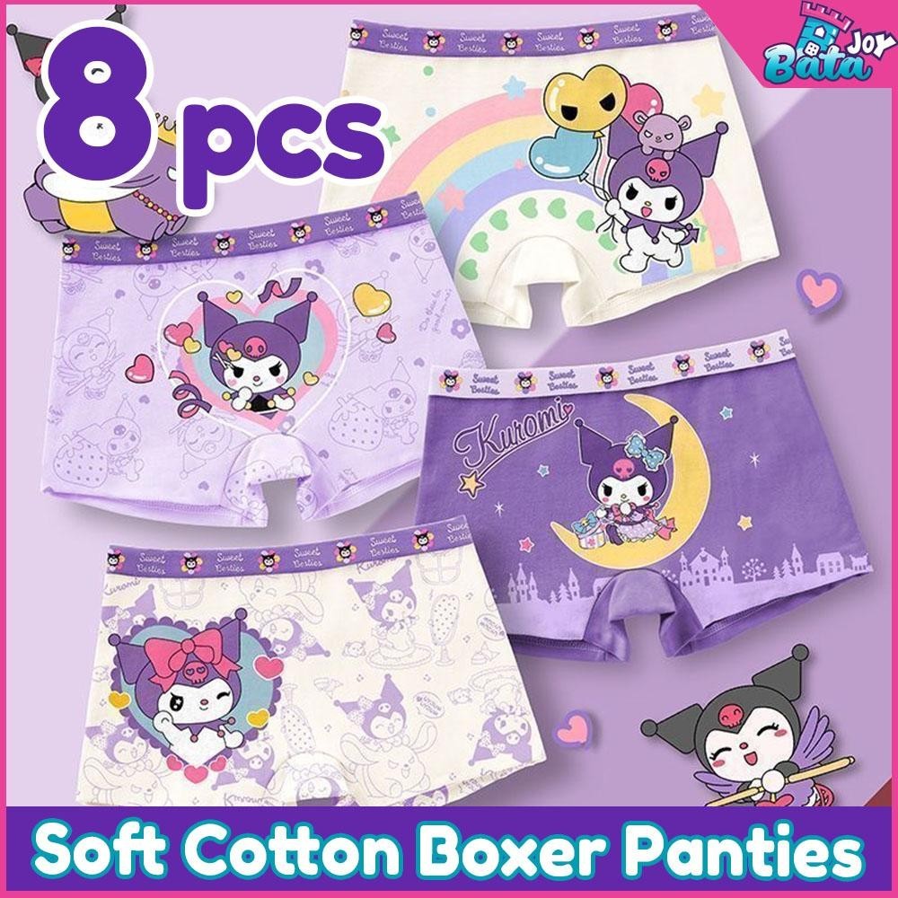 3-12Y Cotton Panty 8Pack Panty Short for Kids Girls Cotton Boyleg Panty For Baby Girls Boxer Panties