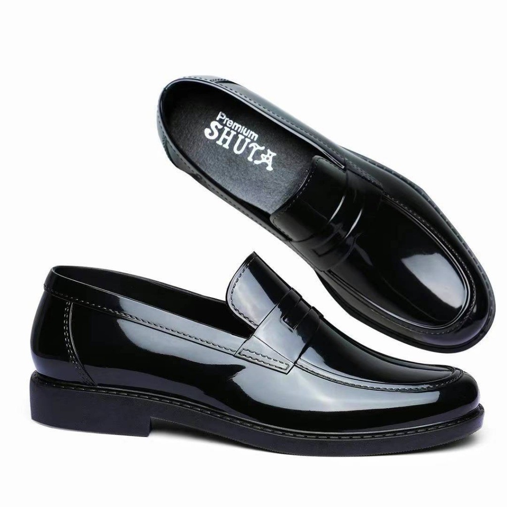 NEW SHUTA Premium Black Shoes For Men's Worker Office And School