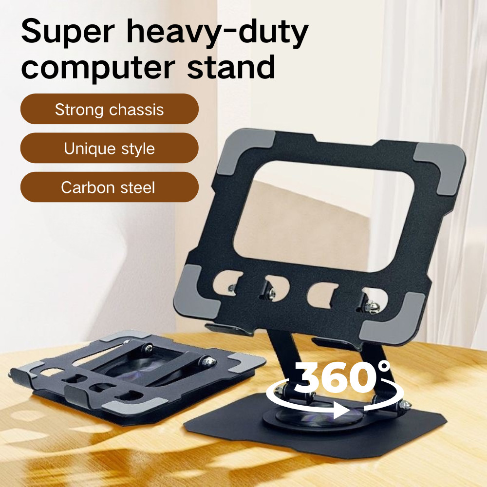Tablet Stand Holder 360° Foldable iPad Stand Height Adjustable Tablet Stand Carbon Steel For 4-16 in