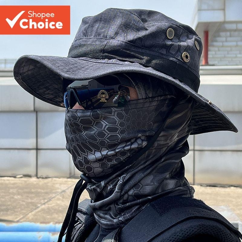 Men'S Waterproof Full Face Sun Hat, Detachable Outdoor Fishing Hat For Mountain Climbing
