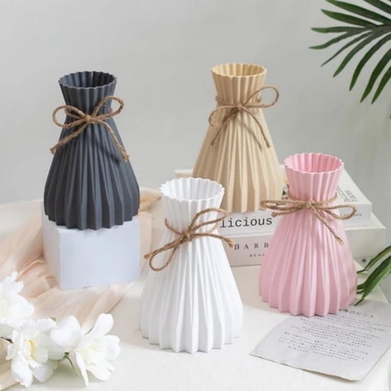 Simplicity Flower Vase With Rattan Living Room Plastic Flower Vase Living Room Decorative