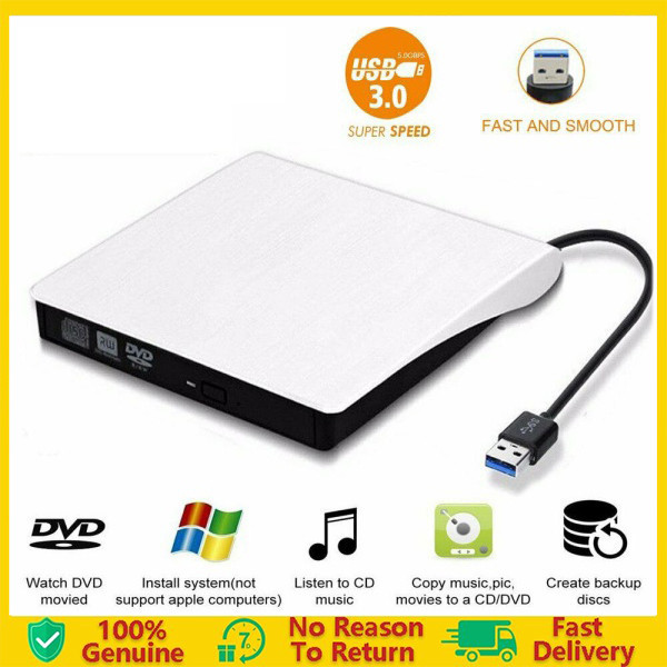 New Portable Laptop External CD DVD Drive Writer Laptop Compatible USB 3.0 and USB-C