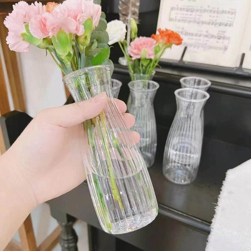 Transparent Plastic Flower Vase Home Wedding Display Imitation Glass Decoration Vase Arrangement