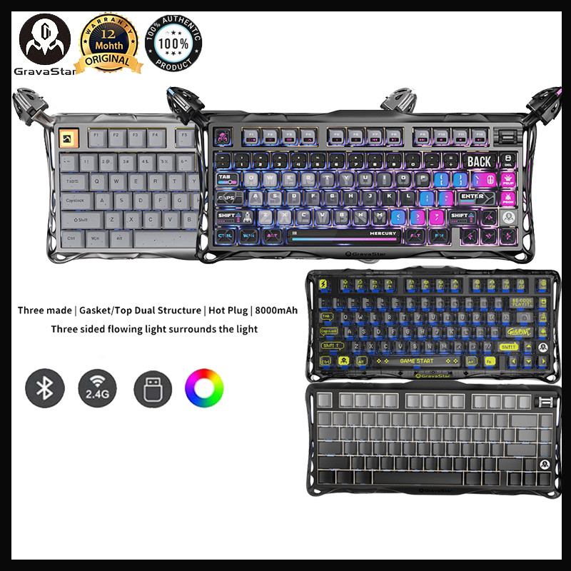 Gravastar Gaming Mechanical Keyboard K1 Lite Pro Cocoon Breaking 75 Keyboard Aluminum Alloy Three Mo