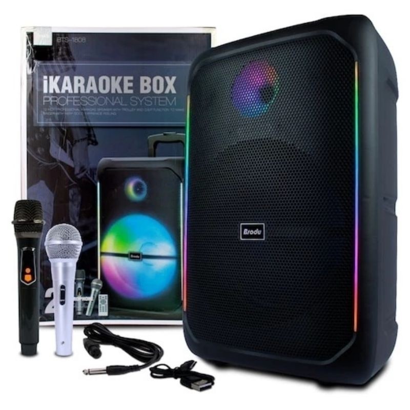 BTS-1808 Trolley Charging Wireless Speaker with Dual Microphones
