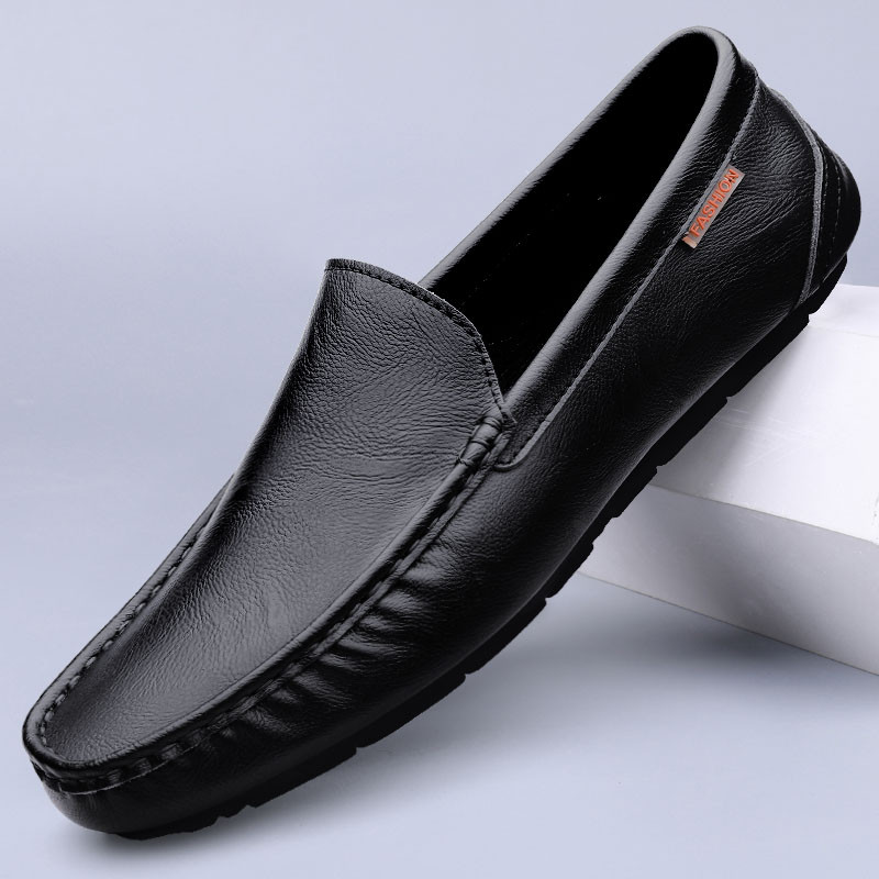 Genuine Leather Men Loafers Luxury Brand Mens Casual Shoes Breathable Slip on Italian Boat Shoes
