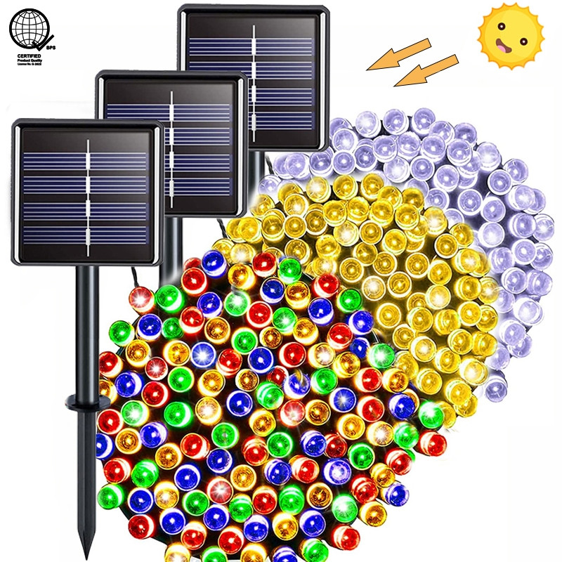 12M 100LED Solar Christmas Lights Outdoor waterproof Solar Powered Led String Light Garden Decoratio
