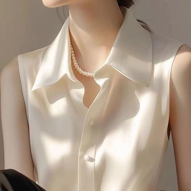 2026 Summer New Style French Top High-End Sleeveless Shirt