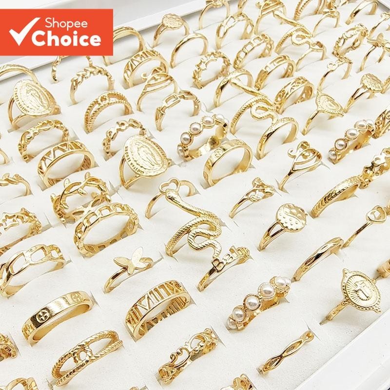 Fashion Butterfly Love Ring with Hollow Star Pearl Jewelry for Women Party Accessory Christmas Gift