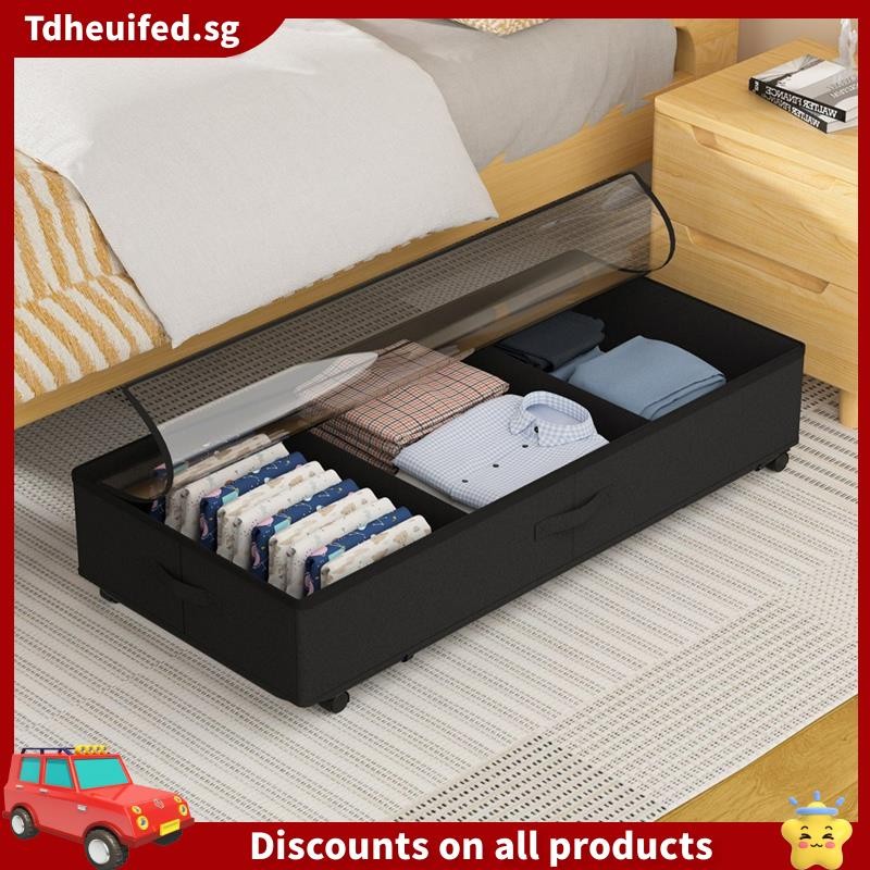 [In Stock]Under-Bed Locker Storage Box with Wheels Bed Bottom Storage Box Storage Box Rolling Storage Container Under Bed