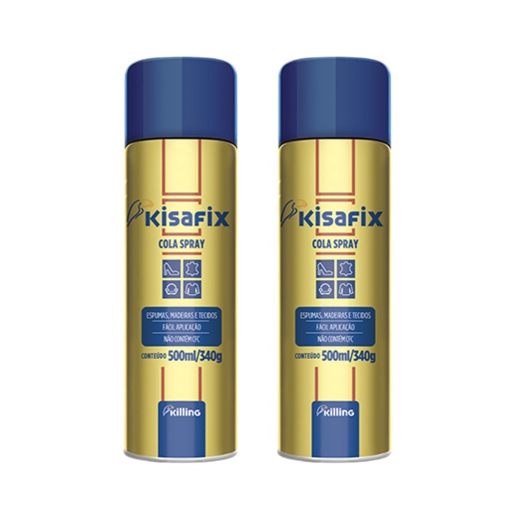 Kit 02 Un  Cola Spray De Contato Reposicionávell Aerosol Kisafix