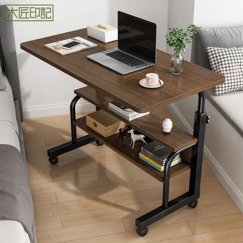 [in stock] Bedside Table Movable Simple Table Bedroom Rental House Home Laptop Desk Bed Study Table Rental