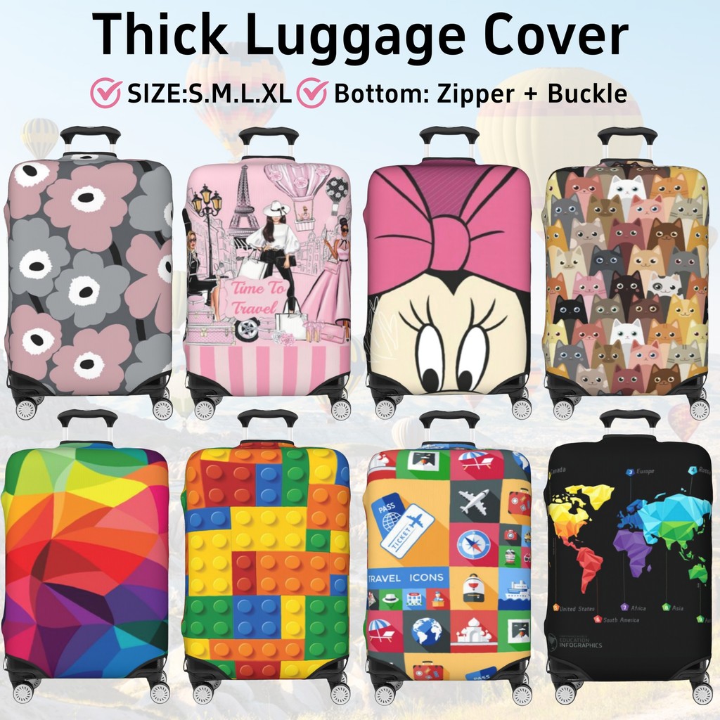 Elaan Travel Luggage Cover Washable Suitcase Protector Anti-scratch Thick Suitcase cover Fits 18-32