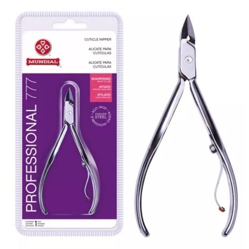 Alicates Cuticula 777 profissional Afiado Inox Mundial ORIGINAL
