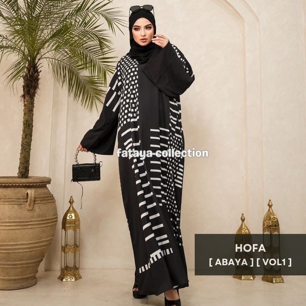 Fataya Collection HOFA Abaya Exclusive - Kain Arabian Wolfis LD120cm