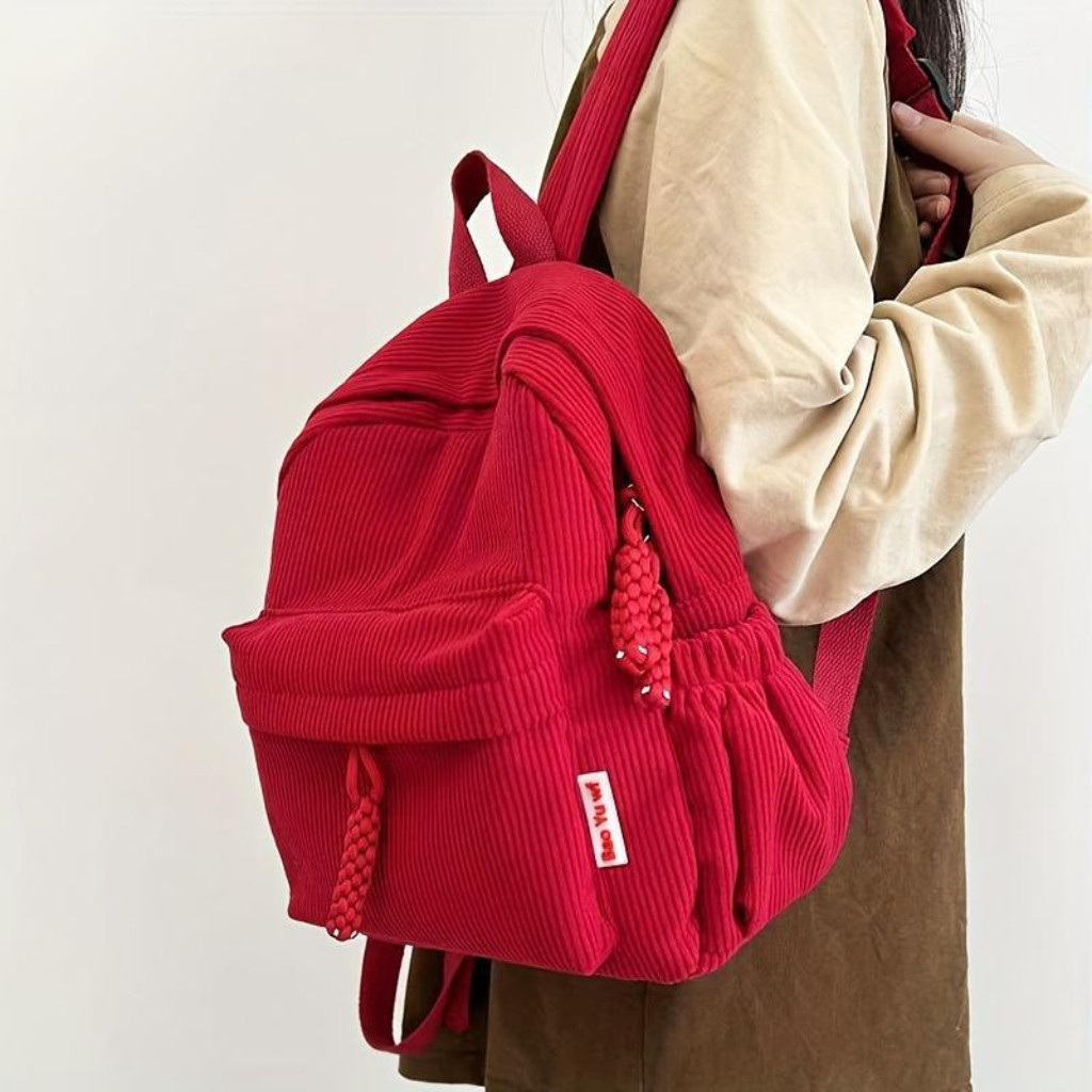 YOYO Corduroy womens backpack fashionable small size suitable for commuting student School bag#B5805