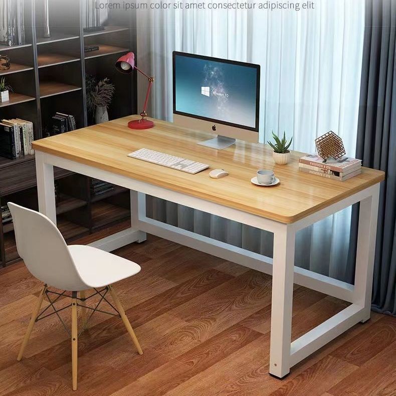 Computer Desk Student Rounded Corner Study Desk Office Desk Bedroom Home Desk Rectangular Work Desk Simple Desktop Desk