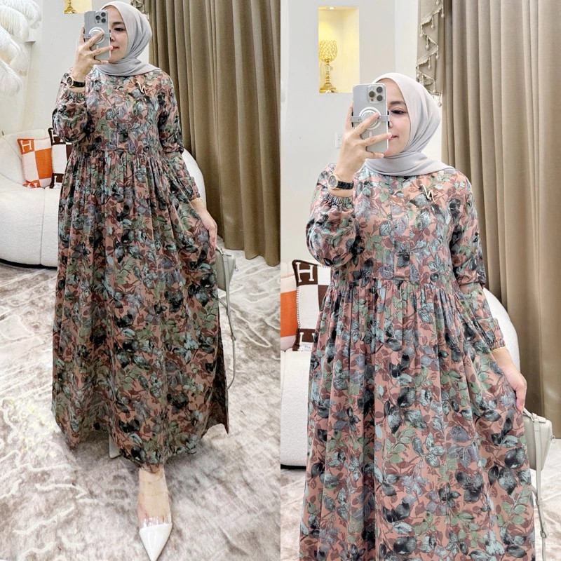 MIDI DRESS RAYON VISCOSE BUSUI FRENDLY KEKINIAN
