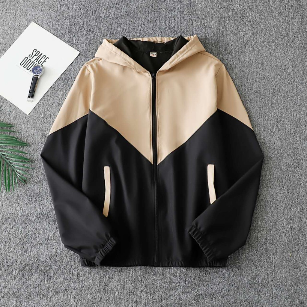 Arlo fashion 2tone jacket with hoodies unisex #2511