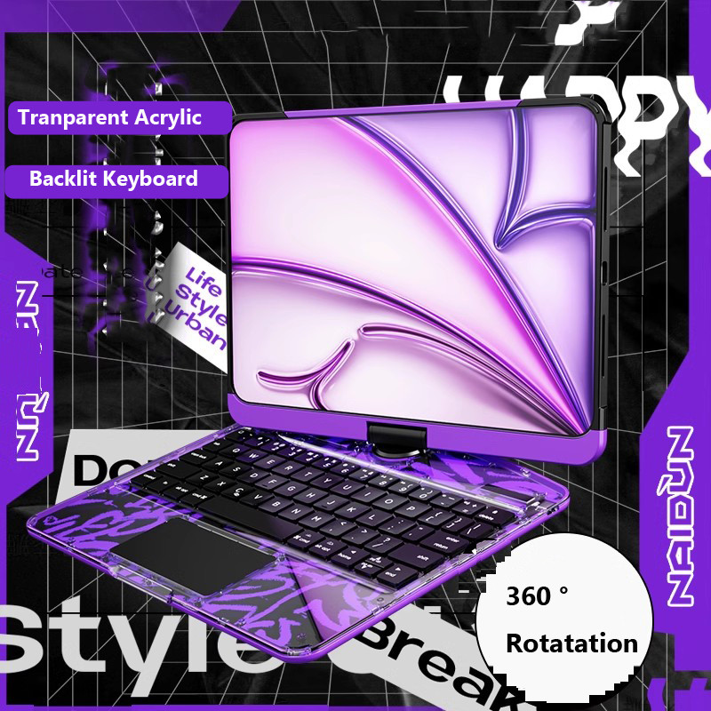 Case with Backlit Keyboard for IPad Air 13 2025 13 Inch Air 11th Gen A16 Air 11 M3 M Pro 13 12.9 Inc