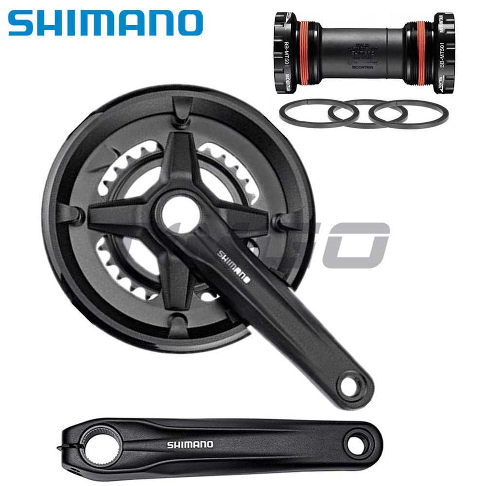 "Shimano MT210 MTB City Bike 2 × 9 Speed Groupset FC-MT210-2 HYPERDRIVE Hollowtech Crankset 46-30T 2 mảnh Chainring Hollowtech II BB-MT501 Giá đỡ dưới cùng Shimano MTB City Bike FC-MT