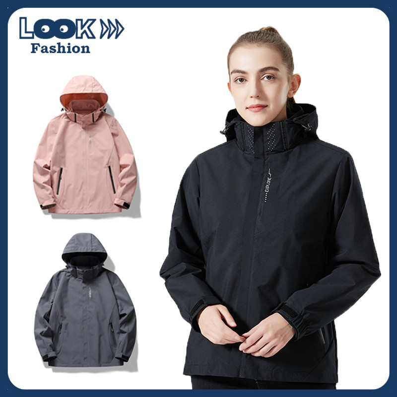 LOOK Fashion Waterproof Jacket Hiking Light Breathable Windproof Jacket Unisex High Quality Windbrea
