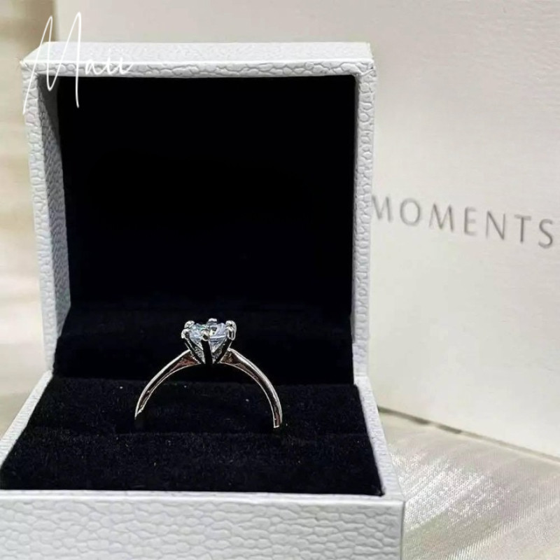 Promise Box Adjustable Ring Diamond Romantic Wedding Engagement Rings