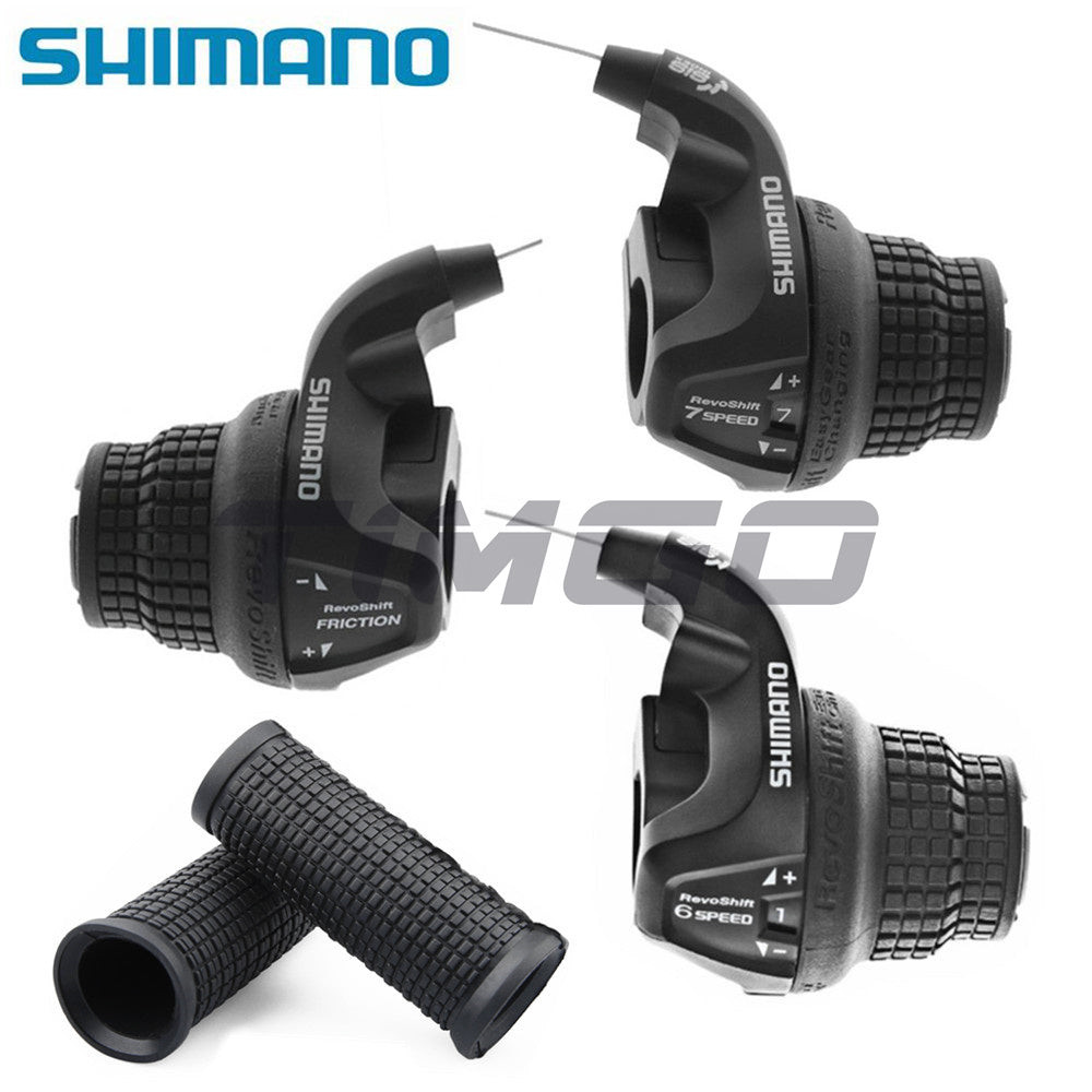 Shimano Tourney MTB Đi Lại Xe Đạp SL-RS25 3 × 6 / 7 Tốc Độ Sang Số Gear Grip Xoắn Trái Phải Sang Số Đòn Bẩy SIS Chỉ Số REVOSHIFT Với Cáp Bên Trong