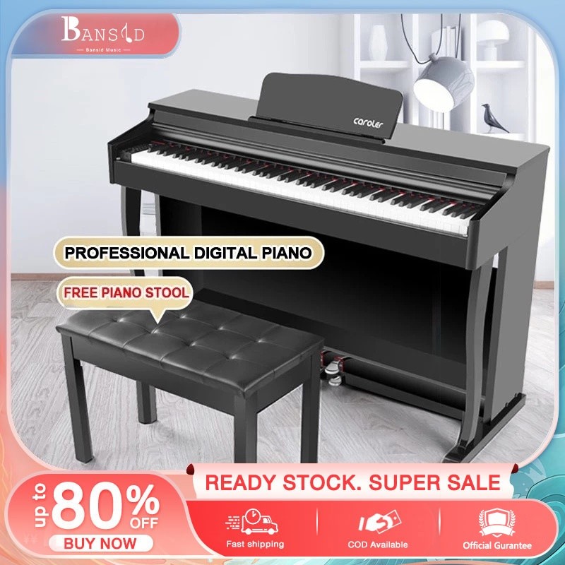 Bansid Music 88-Key Piano Fully Weighted Hammer Action Digital Piano (Free + Bench + Warranty)