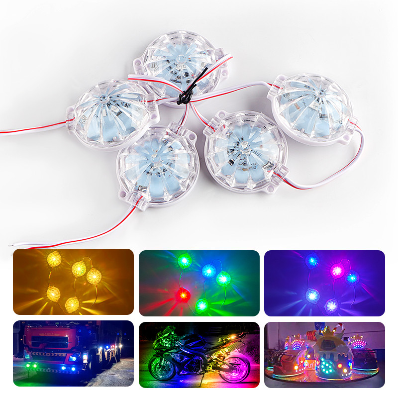 1 Cái 12V 24V Bên Đánh Dấu Đèn Xe Nhấp Nháy Siêu Mỏng Mô Đun LED Đèn Xe Tải Cảnh Báo Đuôi Đèn Chống Thấm Nước Xe Tải Đèn