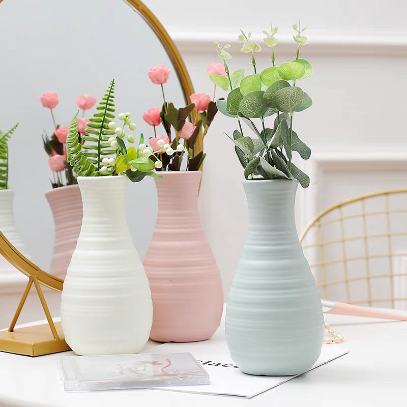 X.G Vase ins Nordic plastic vase shatterproof simulation vase ornaments home decoration vase
