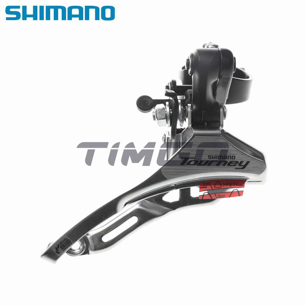 Shimano Tourney FD-TY300 3 × 6 / 7 Tốc Độ Derailleur Phía Trước Xuống Xoay Top / Xuống Kéo Kẹp-on 31.8 / 34.9mm