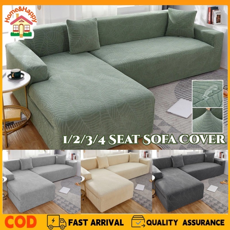 1/2/3/4 Seat Sofa Cover L-shaped Universal Elastic Full Coverage Prevention Waterproof Couch Cover
