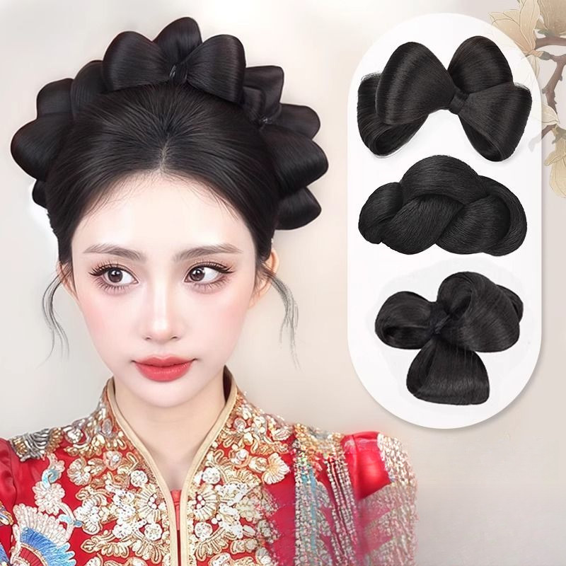 Phong Cách Trung Hoa Pre-Made Uốn Tóc Xiuhe Túi Nữ Cô Dâu Tạo Kiểu Dụng Cụ Tiện Dụng Làm Sẵn Sản Phẩ