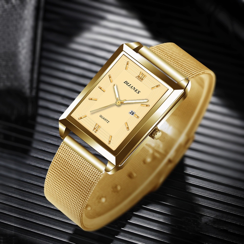New Gold Watch Women Fashion Casual Quartz Women Outdoors Casual Analog Wristwatch Stainless Steel S