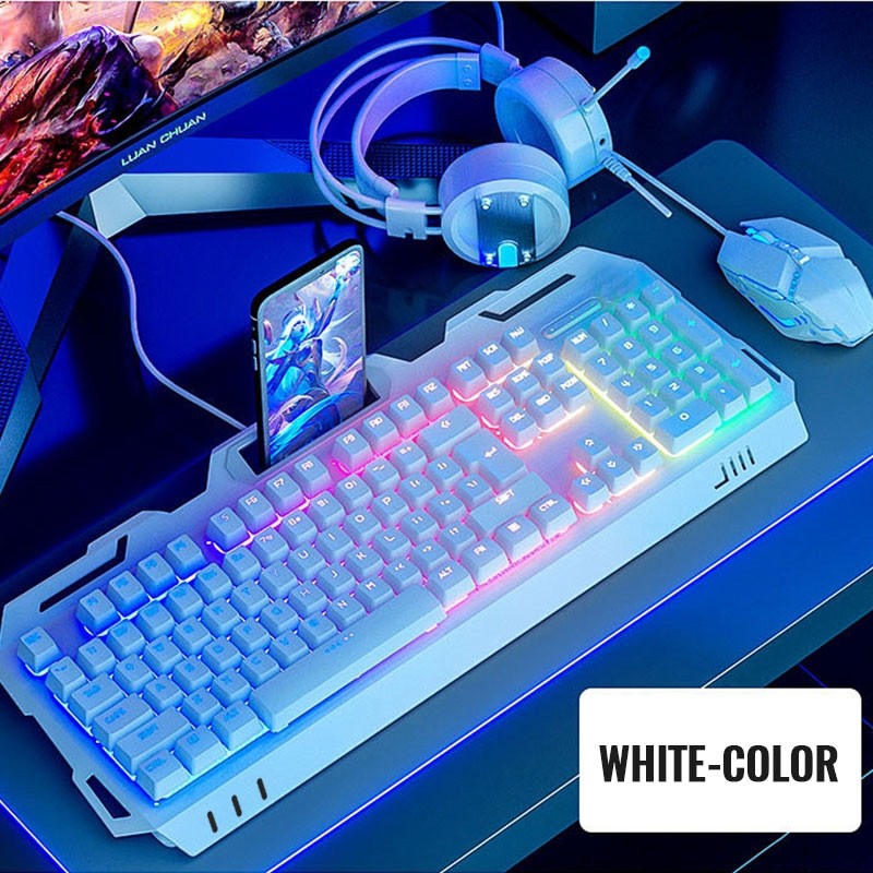 Centrix K-55 RGB Gaming Keyboard 104 Keys Backlight Wired Mechanical Keyboard Feel For Laptop