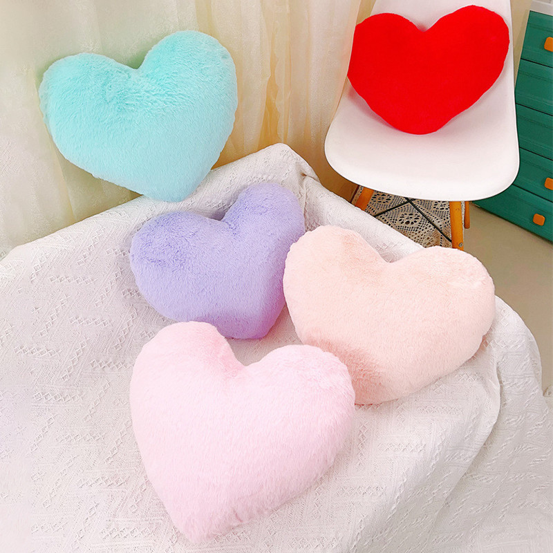 Ocs-Heart Pillow Cute Throw Pillows Decorative Plush Cushion Aesthetic Home Decor for Living Room Be