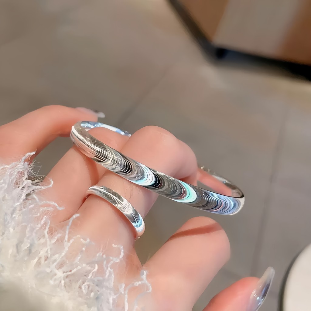 Titanium Steel Bracelet Cat's Eye Copper Plated Real Gold Bracelet Solid Female Simulation Non-Fadin