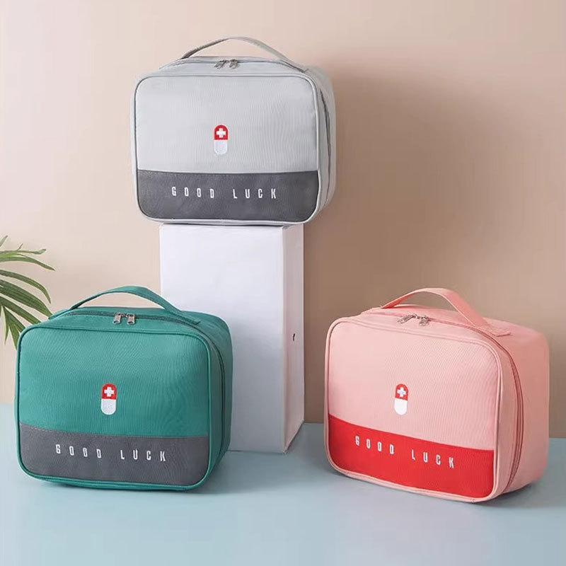 Portable Handheld First‑Aid Kit Bag Multilayer Large Capacity Medicine Storage Organizer for Home Tr