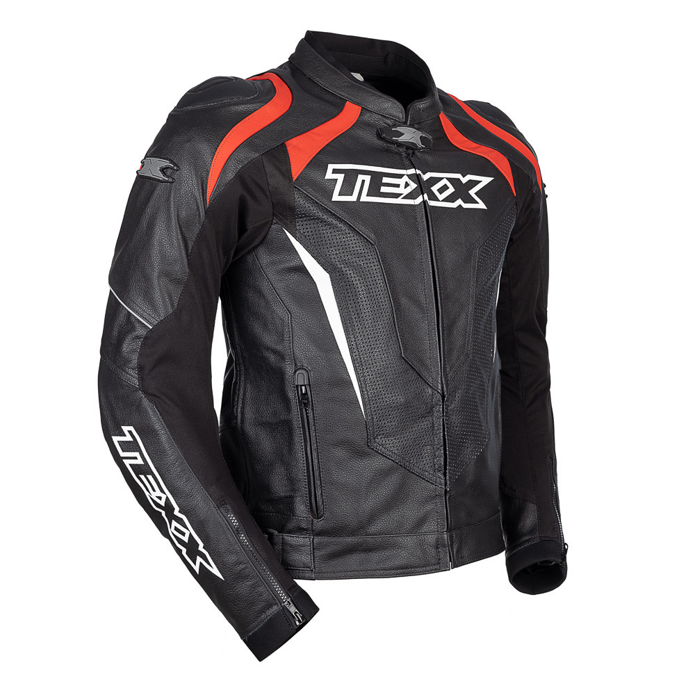 Jaqueta Motociclista Texx Sniper V3 Couro Premium Esportiva c/ Cupim Proteção Segurança Motoqueiro