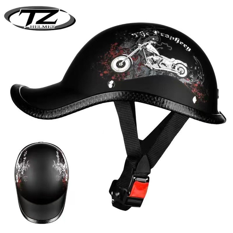 Mũ bảo hiểm nửa đầu đi xe đạp nhẹ, vành chống nắng