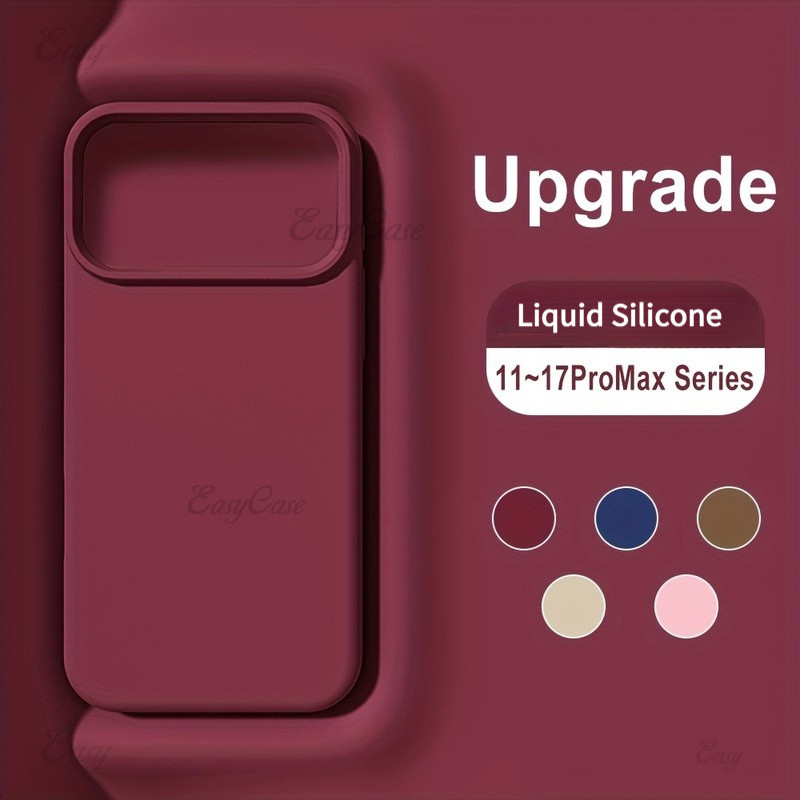 Liquid Silicone Phone Case For iPhone 17 15 16 14 13 12 Pro Max Soft Cases For iPhone Air 16 15 14 P