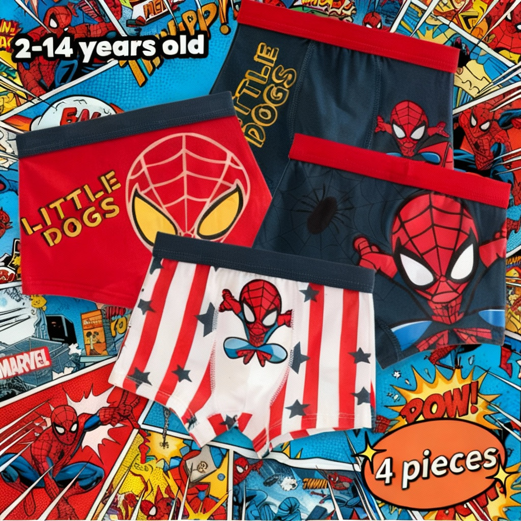 2-14 Years Old Boys' Underwear Boys' Boxer Briefs Children's Class A Boxer Shorts ' Four-Corner Shor